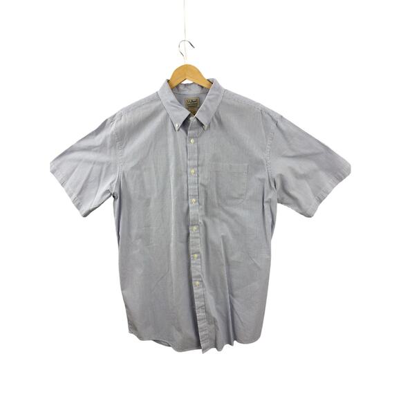 L.L.Bean Other - L.L. Bean Blue White Striped Button Down Shirt XL Tall 100% Cotton